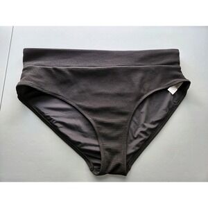 Old Navy Swim Bottoms Plus Size 2X Black Rubbed High-Waisted